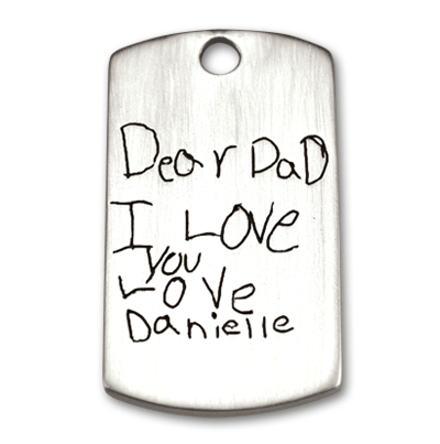 Dog Tag with Handwriting