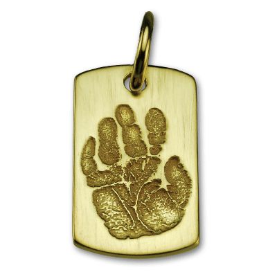 Baby Hand Print Dog Tag