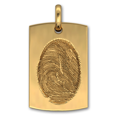 Vertical Fingerprint Dog Tag