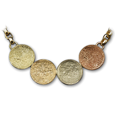 Family Fingerprints Circle Pendant