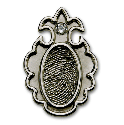 Platinum Trevi Inspired Fingerprint Slider with Diamond