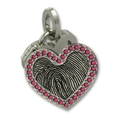 Heart Locket with Gemstone Bezel