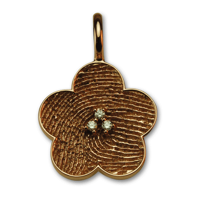 Spring Flower Fingerprint Pendant