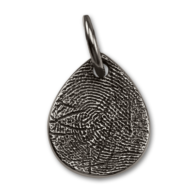 Fingerprint Teardrop Pendant