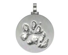 Cat Pet Paw Print Cremation Ash Pendant